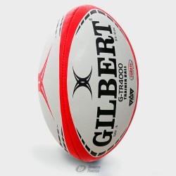 Balón rugby Gilbert G-TR4000 talla 5 blanco-rojo