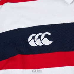 Polo rugby Canterbury retro rojo-marino-blanco