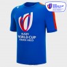 MACRON RUGBY WORLD CUP T-SHIRT LOGO RWC BALL ROYAL SR