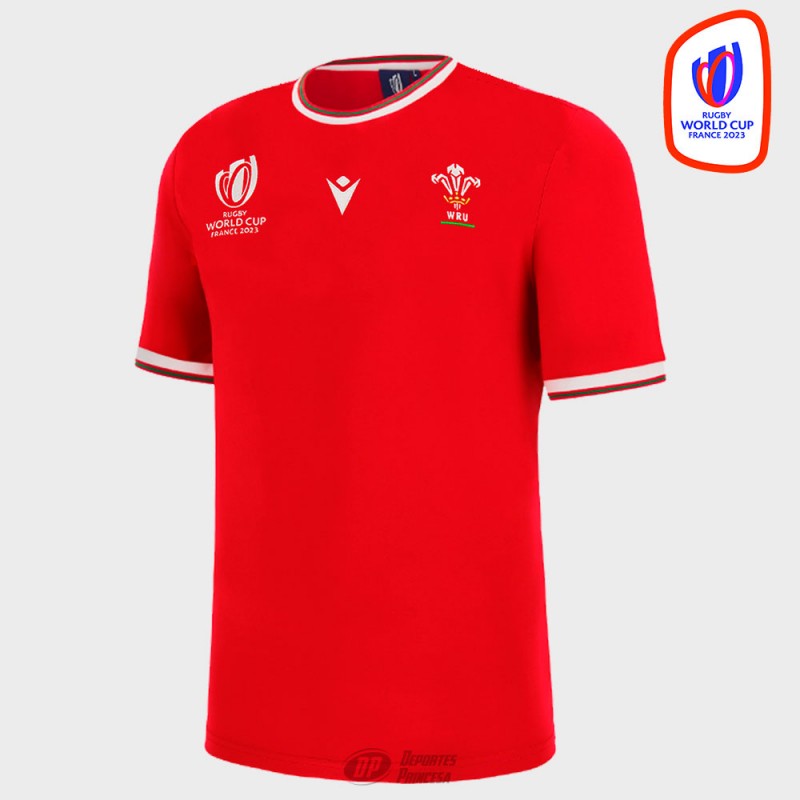WALES COUNTRY COLLECT. RUGBY WORLD CUP COTTONPOLY T-SHIRT SR