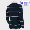 MACRON RUGBY WORLD CUP COTTON RUGBY POLO SR STRIPES NAVY.