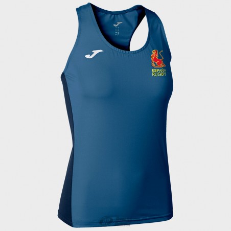 Camiseta femenina de tirantes España Rugby marino