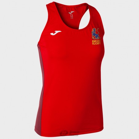 Camiseta femenina de tirantes España Rugby rojo