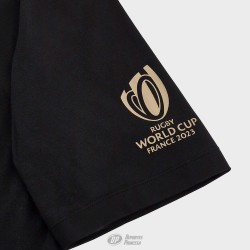 MACRON RUGBY WORLD CUP COTTON T-SHIRT BLACK/GOLD SR