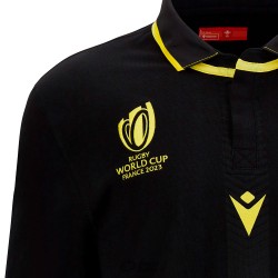 WALES RWC COTTON RUGBY POLO SR BLACK/YELLOW