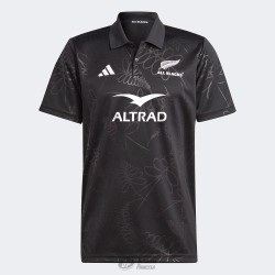 MENS ALL BLACKS RUGBY SUPPORTERS POLO SHIRT BLACK