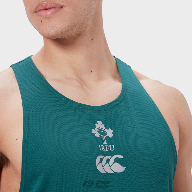 IRELAND IRFU POLY TRAINING SINGLET AM GREEN