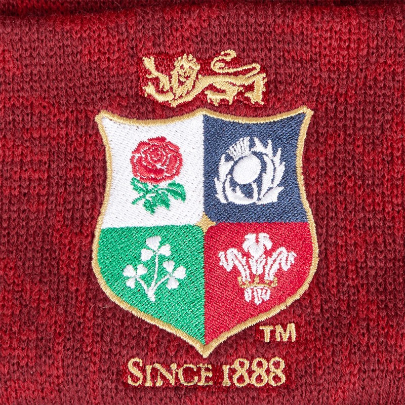 The British & Irish Lions BIL FLEECE LINED BOBBLE HAT AU RED