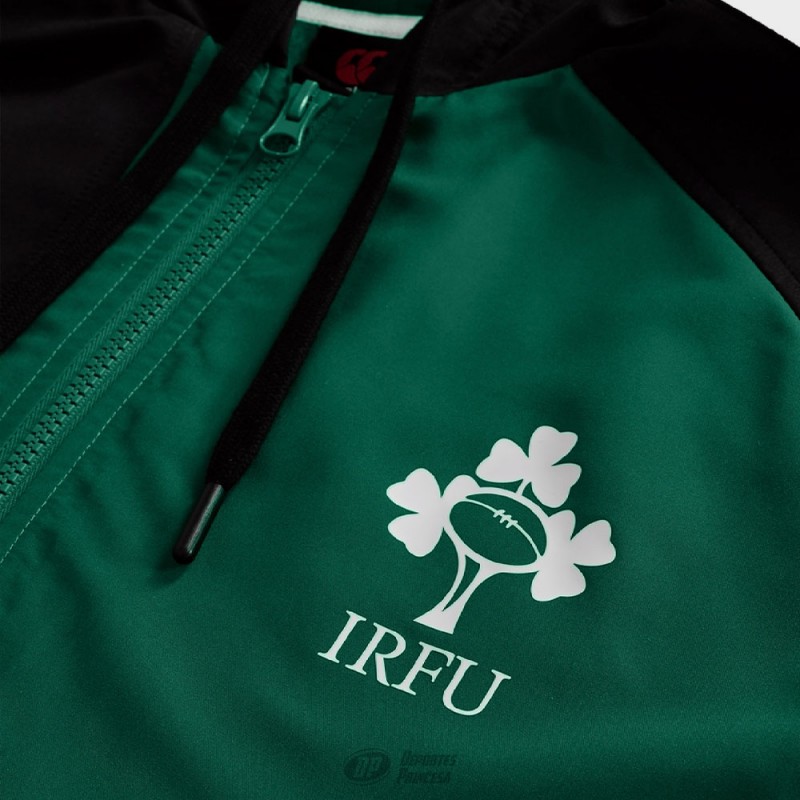 IRELAND LEGEND QUARTER ZIP HOODIE-JACKET  BLACK/GREEN