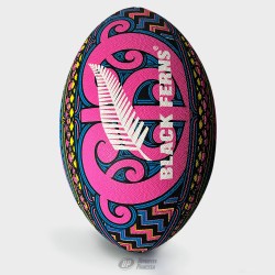 GILBERT MAORI BLACK FERNS SUPPORTER BALL - SIZE 5