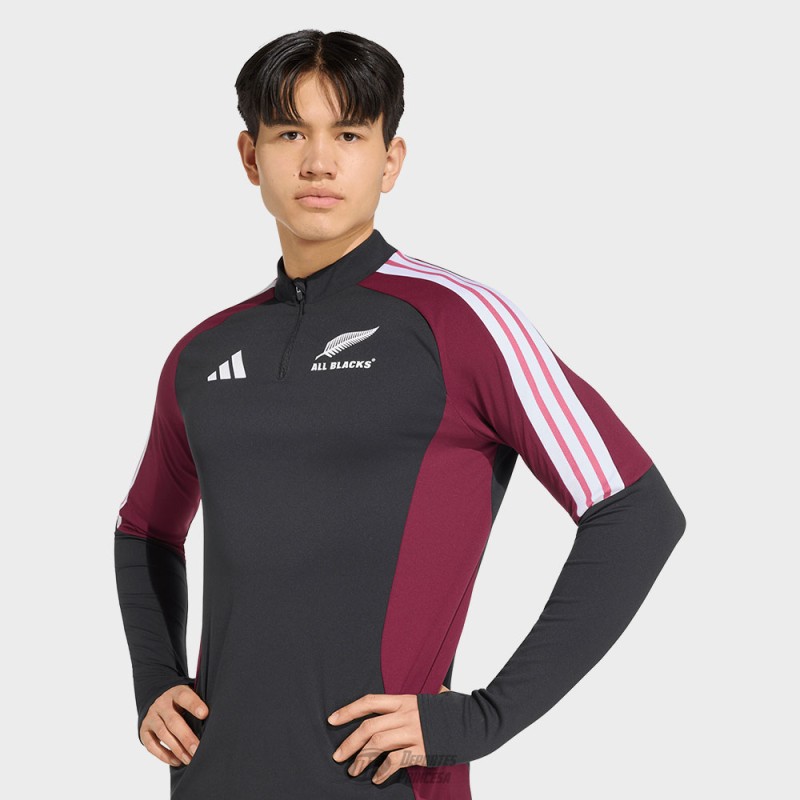 MENS ALL BLACKS RUGBY TRAINIG TOP BLACK