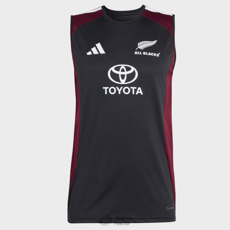 MENS ALL BLACKS RUGBY SINGLET PERFORMANCE TEE BLACK