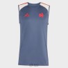 MENS FRANCE RUGBY SINGLET PERFORMANCE TEE BLUE