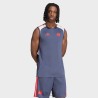 MENS FRANCE RUGBY SINGLET PERFORMANCE TEE BLUE