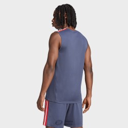 MENS FRANCE RUGBY SINGLET PERFORMANCE TEE BLUE