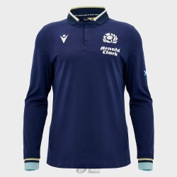 Polo Rugby Escocia Manga Larga Algodón | Oficial Senior