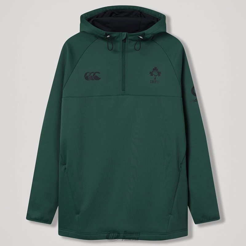 Ireland Rugby IRFU OH Half-Zip Training Hoodie Green