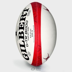 Gilbert rugby ball G-TR8000 size 5 red-white © 2026 DEPORTES PRINCESA. Todos los derechos reservados.