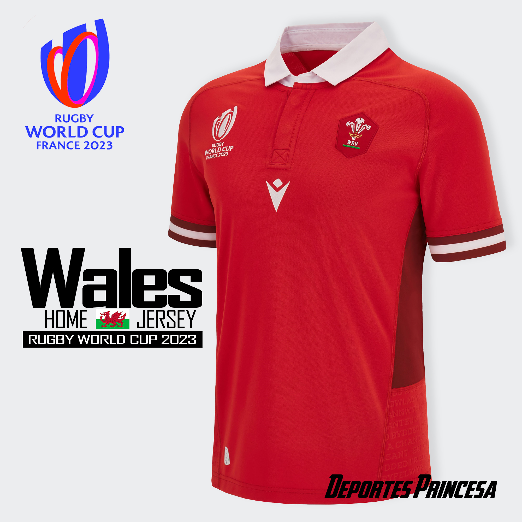 WALES RUGBY RWC 2023 HOME JERSEY